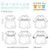 Geranium Expansion Pack Sewing Pattern / made by rae